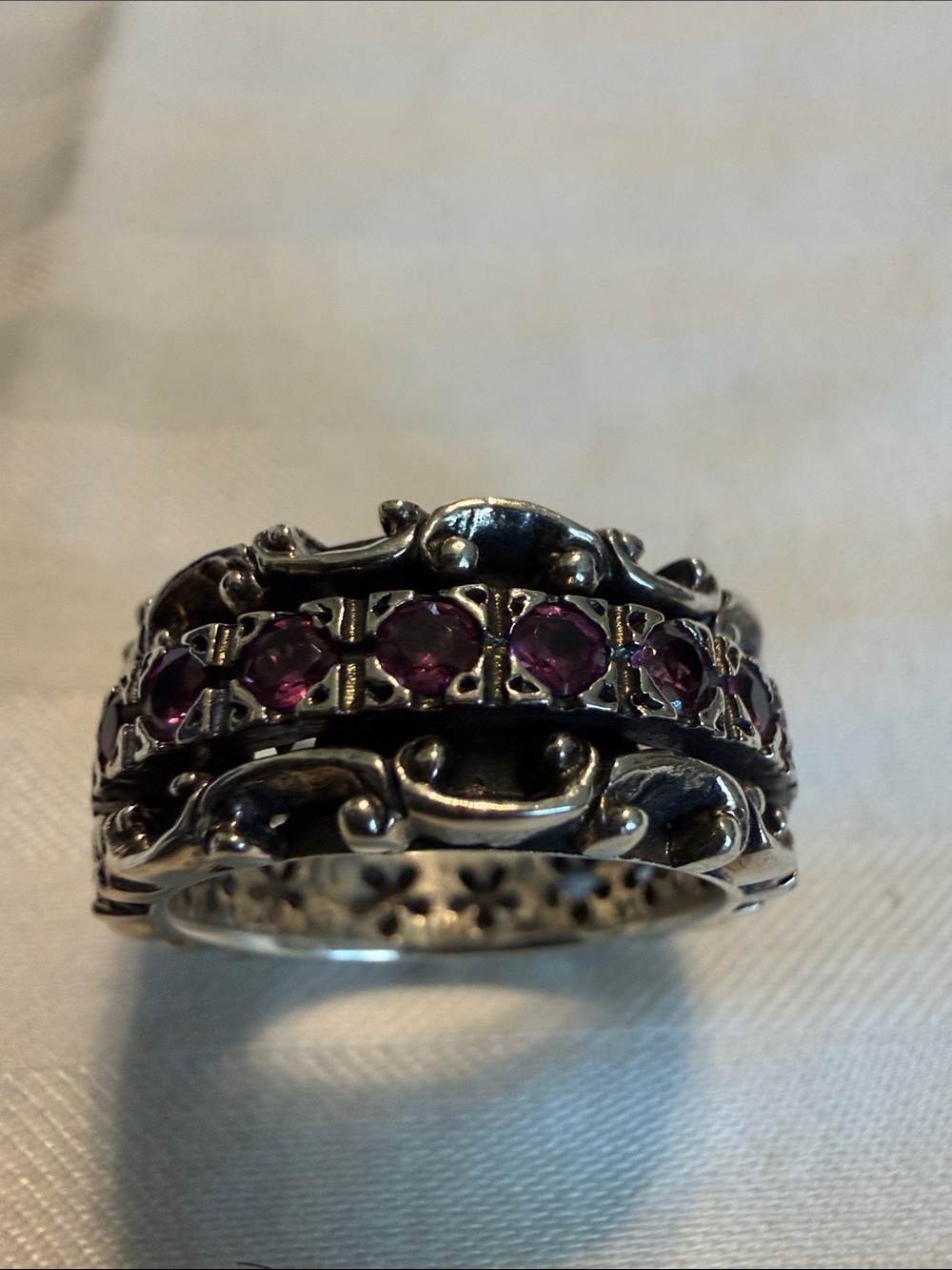 OR PAZ Israel 925 Sterling Silver Amethyst Ring size 7